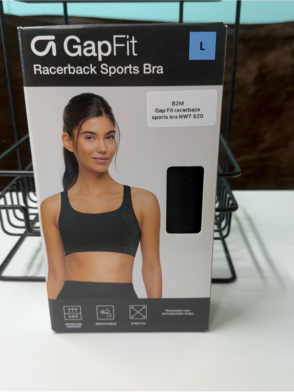 Gap fit racer back sport bra L